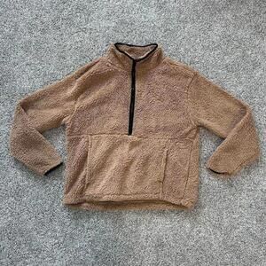 No‎ Boundaries Juniors Sweater L Fleece 11-13 Pullover tan brown
